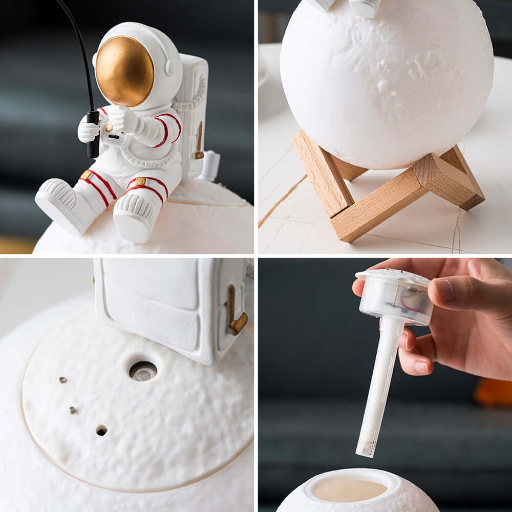 Luminária de Mesa e Umidificador de Ar Astronauta