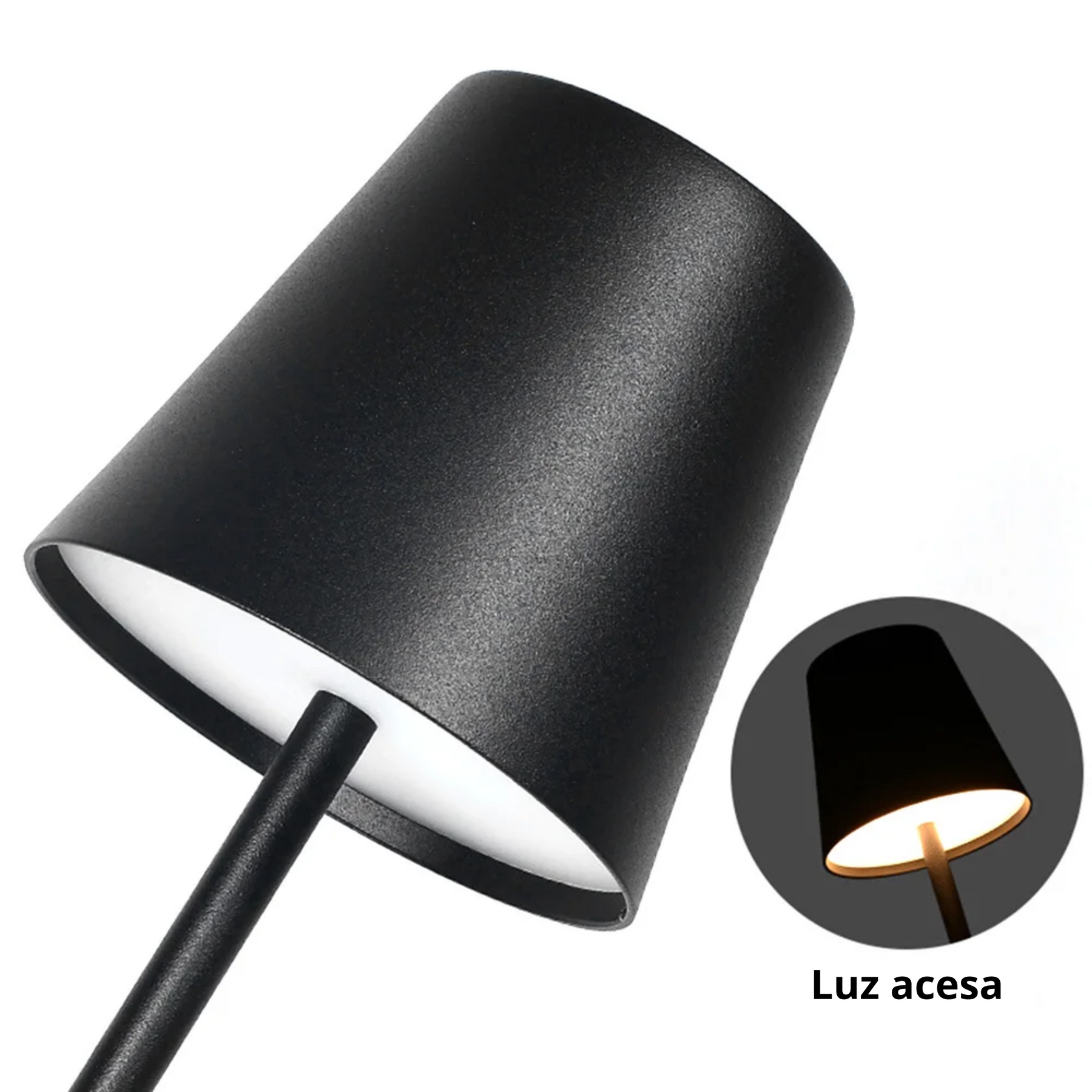 Luminária de Mesa Recarregável