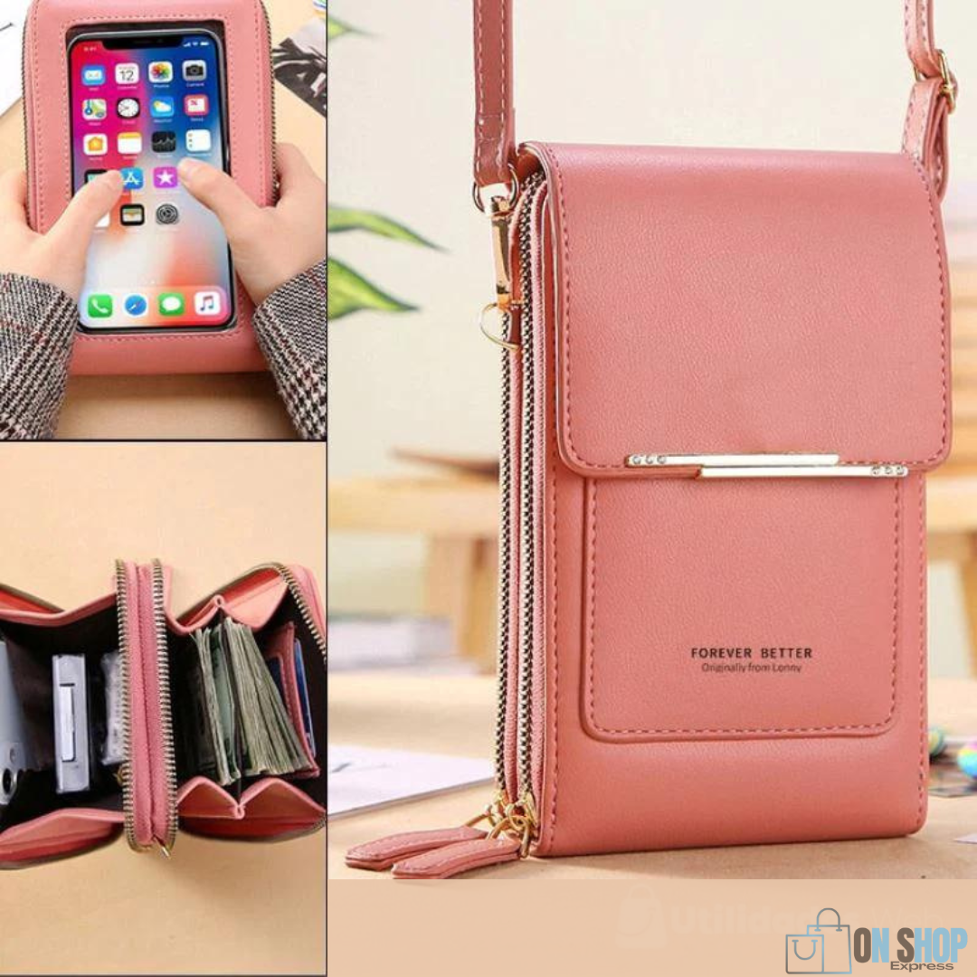 Bolsa de Couro Legítimo Forever Better™  - Porta Celular Premium