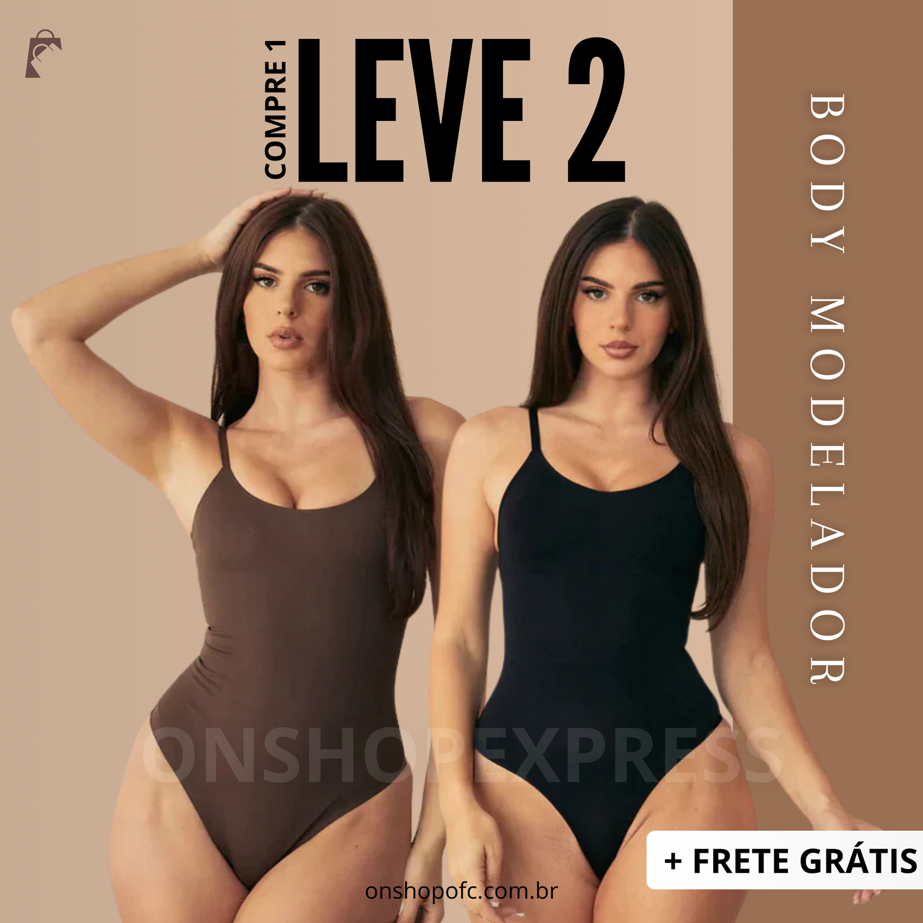 Body Modelador - ShapeSlim [COMPRE 1 & LEVE 2]