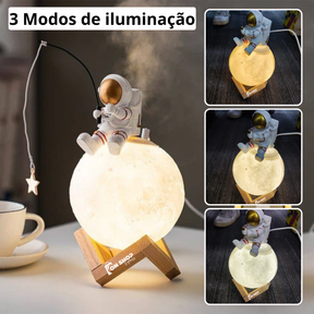 Luminária de Mesa e Umidificador de Ar Astronauta